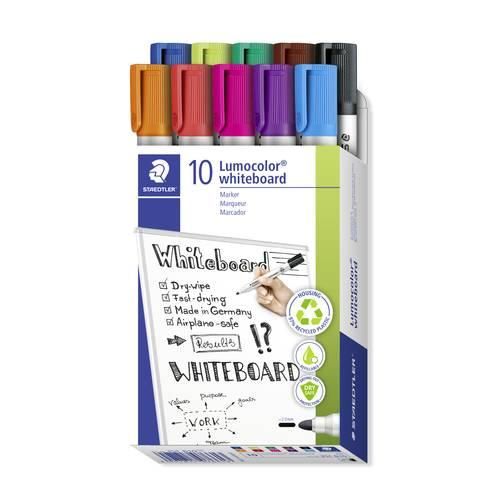 Staedtler Lumocolor 351 351 B10 Whiteboardmarker Rot, Orange, Lila, Blau, Grün, Braun, Schwarz, Hellgrün, Hellblau, Rosa 10 St.