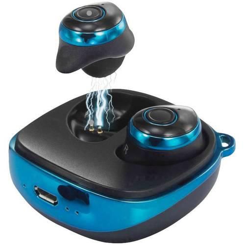 Renkforce RF-BTK-200 In Ear Kopfhörer Bluetooth® Blau, Schwarz Headset