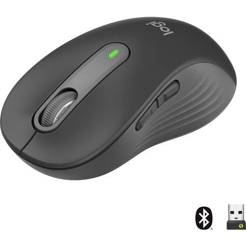 Logitech Signature M650 L Maus Funk, Bluetooth® Rechtshänder Größe: L Optisch Graphite 5 Tasten 4000 dpi