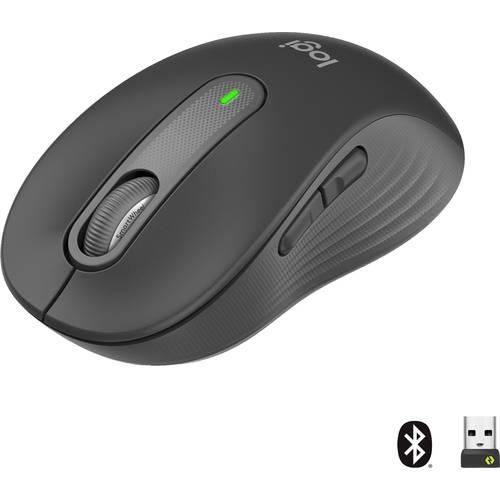 Logitech Signature M650 Maus Funk, Bluetooth® Rechtshänder Größe: M Optisch Graphite 5 Tasten 4000 dpi