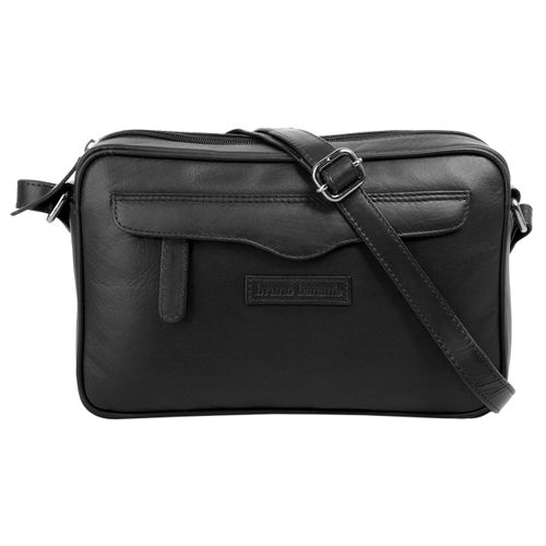 Umhängetasche BRUNO BANANI Gr. B/H/T: 25cm x 16cm x 6cm onesize, schwarz Damen Taschen echt Leder