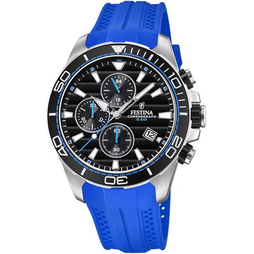 Chronograph FESTINA Armbanduhren blau Herren Quarzuhr, Armbanduhr, Herrenuhr, analog, Tag, Stoppfunktion