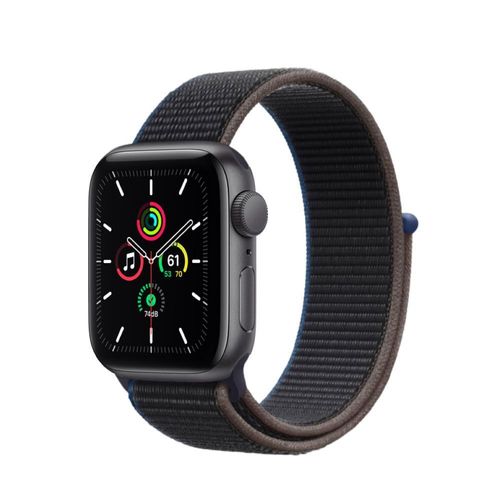 Apple Watch Series SE 1 (2020) GPS 44 mm - Aluminium Space Grau - Sport loop Schwarz