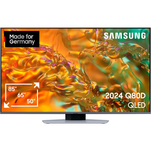 SAMSUNG QLED-Fernseher, Neural Quantum 4K AI Gen2 Prozessor, bis zu 120Hz, G (A-G), Fernseher, silber, 50