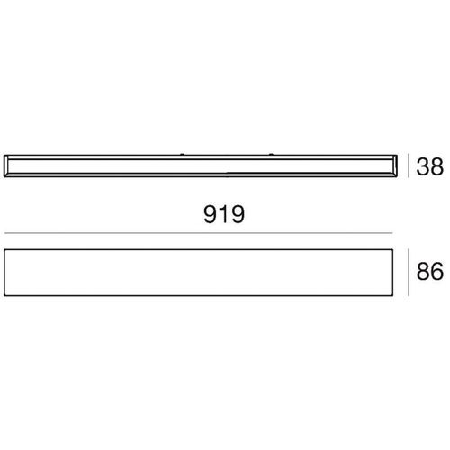 LED-Wandleuchte Box W2 Bi-Emission, B 91,9 cm, weiß, 2700 K