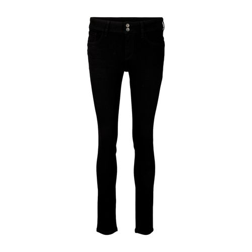 TOM TAILOR Damen TTALEXA SKINNY Jeans, schwarz, Uni, Gr. 27/32