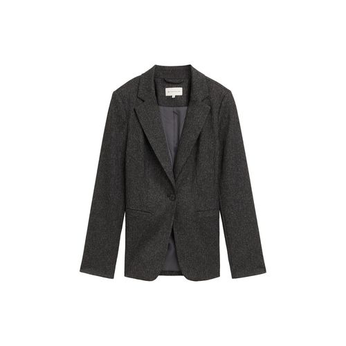 TOM TAILOR Damen Blazer in Melange-Optik, grau, Melange Optik, Gr. 38