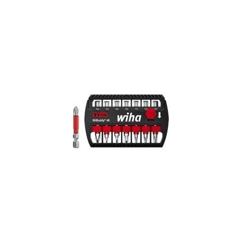 Bit-Satz BitBuddy TY-Bits 49mm, 7-teilig schwarz/rot, PH / PZ / TX