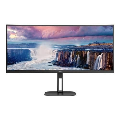 AOC Value-Line CU34V5C/BK LED-Monitor EEK G (A - G) 86.4 cm (34 Zoll) 3440 x 1440 Pixel 21:9 4 ms HDMI®, DisplayPort, USB 3.2 Gen 1, USB-C®, Kopfhörer-Buchse