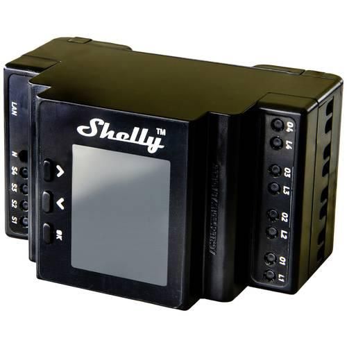 Shelly 4Pro PM Shelly Hutschienenrelais Bluetooth, Wi-Fi