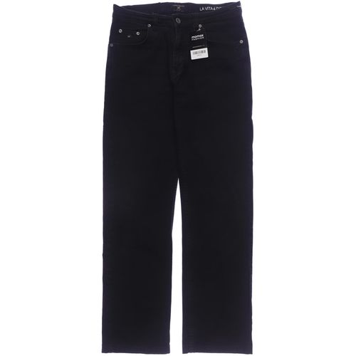 Carlo Colucci Herren Jeans, schwarz, Gr. 31