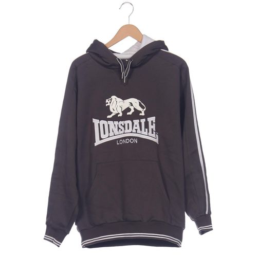 Lonsdale London Herren Kapuzenpullover, grau, Gr. 52