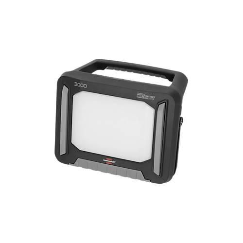 Brennenstuhl Multi Battery LED Akku Strahler 3000 MA, 3150 lm, 4 Schaltstufen, Kippschutzfunktion, mit Griff, Akku-Statusanzeige, IP65, schwarz