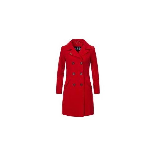 Wollmantel MARIKOO "Nanakoo" Gr. XL (42), rot Damen Mäntel edler Trenchcoat in Woll-Optik