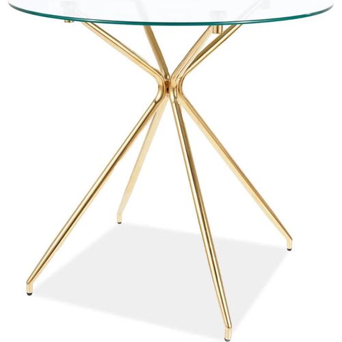 Runder Esszimmertisch OTO – transparent / golden