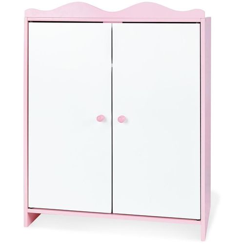 Puppenkleiderschrank PINOLINO "Jasmin" Puppenmöbel rosa (weiß/rosa) Kinder