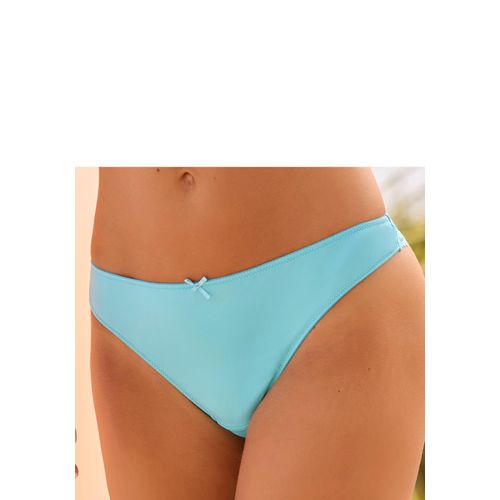 String VIVANCE Gr. 48/50, blau (türkis), Damen, Microtouch, Spitze, Obermaterial: 68% Polyester, 21% Polyamid, 11% Elasthan, Unterhosen, aus floraler Jacquardspitze und weichem Microtouch-Material