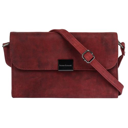 Umhängetasche BRUNO BANANI Gr. B/H/T: 25cm x 15cm x 3cm onesize, rot Damen Taschen echt Leder