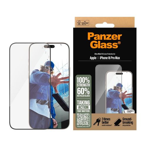 PANZERGLASS Displayschutzglas "Ultra-Wide Fit Screen Protection" Displayfolien Displayschutzfolie, Schutzfolie, Bildschirmschutz, kratz- & stoßfest farblos (transparent)