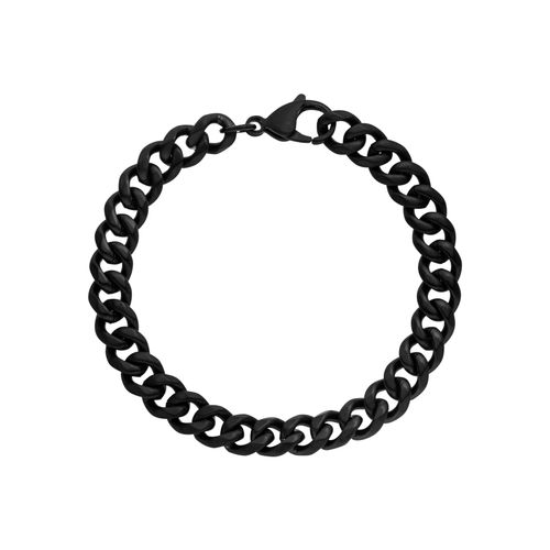 Armband JOBO Armbänder Gr. Edelstahl, schwarz Damen aus Edelstahl beschichtet