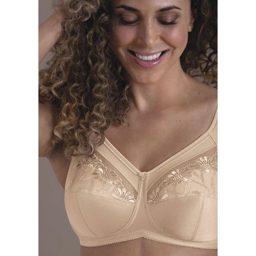 Entlastungs-BH ANITA SINCE 1886 Gr. 100, Cup F, beige (sand) Damen BHs Cup C-F, perfekte Passform, dekorative Voile-Stickerei