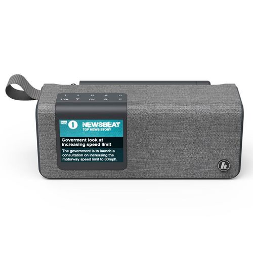 HAMA Digitalradio (DAB+) "Digitalradio "DR200BT", FM/DAB/DAB+/Bluetooth/Akkubetrieb DAB+ Radio" Radios grau