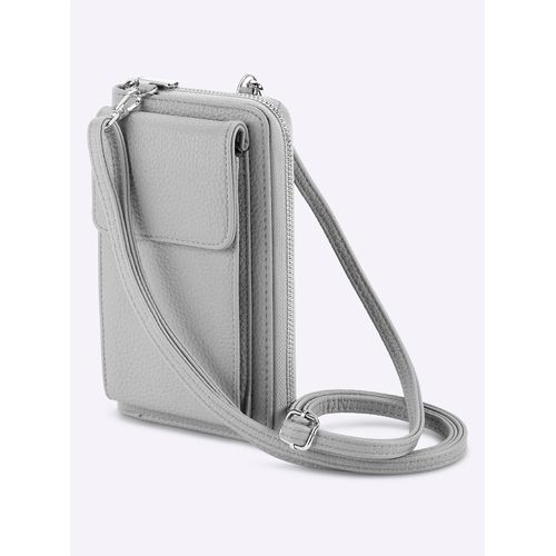 Handytasche HEINE Gr. B/H/T: 10,5cm x 18,5cm x 3cm, silberfarben Damen Taschen