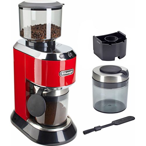 DE'LONGHI Kaffeemühle "Dedica KG520.R", rot, B:15,4cm H:38,2cm T:24cm, Kaffeemühlen