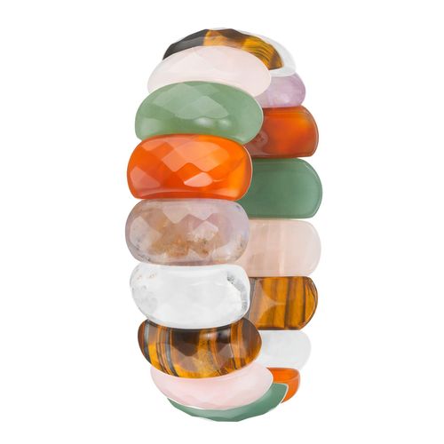 Armband LADY, bunt (bunt, bunt), Armbänder, Damen, Glas