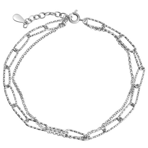 Armband CELESTA, silber (silbergrau), Armbänder, Damen, 18 + 3cm, Silber 925 (Sterlingsilber), glitzernd