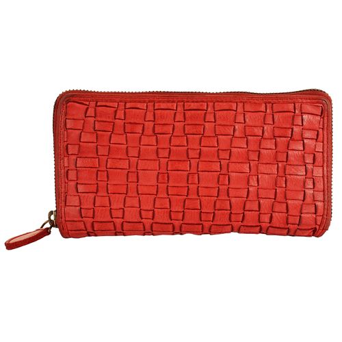 Geldbörse SAMANTHA LOOK, rot, Leder, casual,modisch, Kleinlederwaren, echt Leder