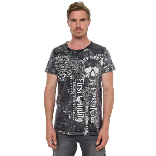 T-Shirt RUSTY NEAL "Rusty Neal" Gr. XXXL, schwarz Herren Shirts mit Allover-Print