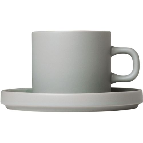 Tasse BLOMUS "PILAR" Trinkgefäße Gr. Ø 8cm x 7cm 200 ml, grau (hellgrau) Kaffeetasse Teetasse Trinkgefäße für Kaffee, 4-teilig