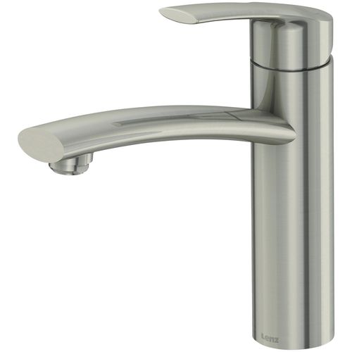 Küchenarmatur LENZ "KIMO", grau (nickel, matt), B:5,5cm H:23cm T:26cm Ø:5,1cm, Messing, Armaturen