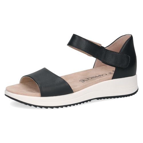 Sandale CAPRICE Gr. 39, blau (dunkelblau) Damen Schuhe Sommerschuh, Sandalette, Klettschuh, mit praktischem Klettverschluss