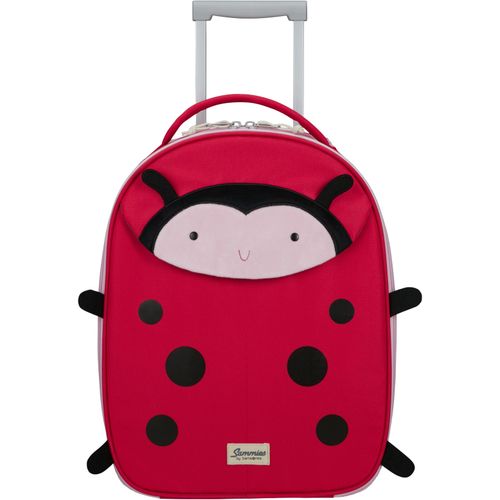 Kinderkoffer SAMSONITE "Happy Sammies ECO, Ladybug Lally" Gr. B/H/T: 35,5cm x 45cm x 18cm 22,5 l, rot (ladybug lally) Koffer Kinderreisekoffer Kindertrolley Handgepäck Weichschalenkoffer