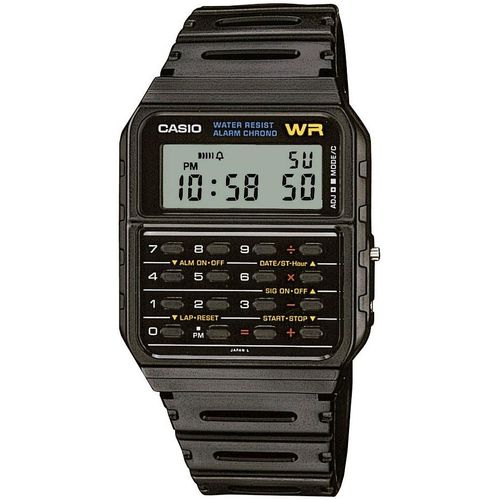 Chronograph CASIO VINTAGE Armbanduhren schwarz Damen Quarzuhr, Armbanduhr, Damen, Herren, retro, Taschenrechner, digital