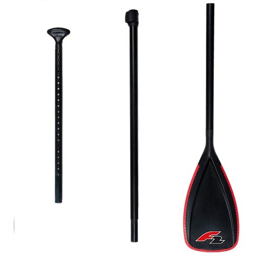 SUP-Paddel F2 "F2 Alu Paddle 3tlg" Paddel Gr. L: 170cm - 225cm, rot (rot/schwarz)