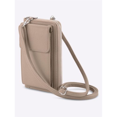 Handytasche HEINE Gr. B/H/T: 10,5cm x 18,5cm x 3cm, grau (taupe) Damen Taschen