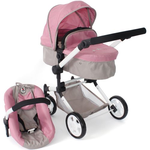 Kombi-Puppenwagen CHIC2000 "Linus, Bärchen" Puppenwagen rosa (bärchen) Kinder mit Babywanne und Autositz