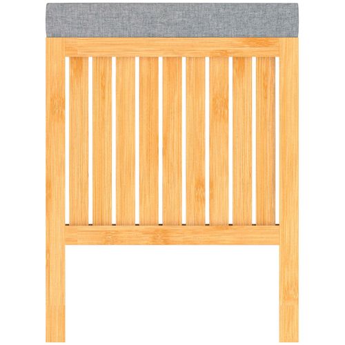 Badhocker EISL "Bambus" Hocker Gr. Polyester, beige (bambus) Wäschesammler mit Sitzkissen, nachhaltige Badmöbel Bambus