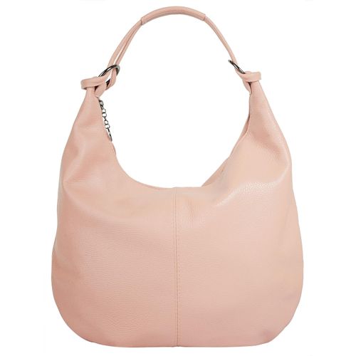 Shopper CLUTY, Damen, Gr. B/H/T: 35cm x 33cm x 7cm onesize, rosa, Leder, unifarben, leicht glänzend, Taschen, echt Leder, Made in Italy