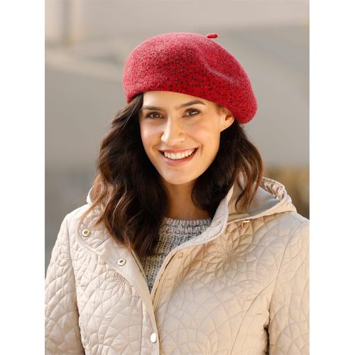 Baskenmütze CASUAL LOOKS, Damen, rot, Wolle, Mützen