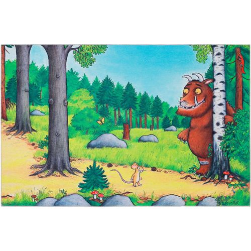 Kinderteppich DER GRÜFFELO "Mouselo GR-0170" Teppiche Gr. B: 110cm, 6mm, L: 170cm, bunt Kinder aktueller Grüffelo Teppich, Kurzflor mit hohem Baumwollanteil