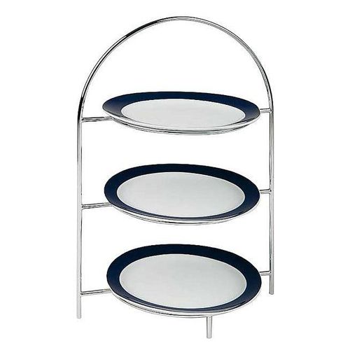 Etagere APS "Serviergestell" Servierplatten Gr. B/H/L: 20cm x 44cm x 29cm, silberfarben