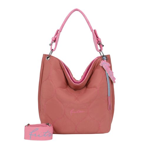 Schultertasche FRITZI AUS PREUSSEN "Fritzi01 Limited Sky" Gr. B/H/T: 12cm x 28cm x 34cm, rosa Damen Taschen mit abnehmbarem fritzi-Anhänger