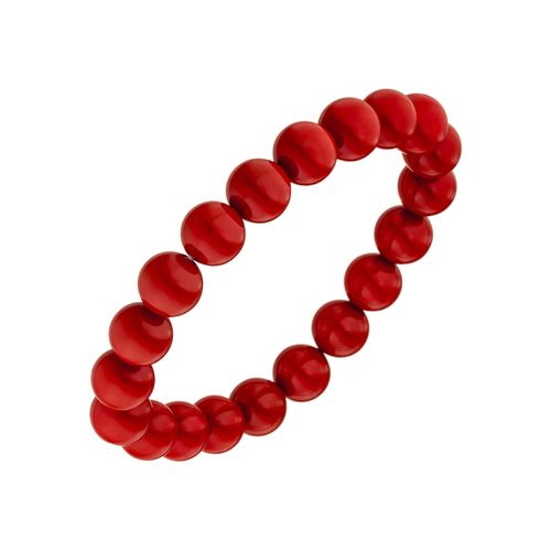 Perlenarmband JOBO Armbänder Gr. Perlen, rot Damen mit Muschelkern-Perle 19 cm