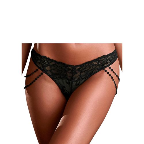 String JETTE Gr. 36/38, schwarz Damen Unterhosen mit aufregender Bänder-Optik