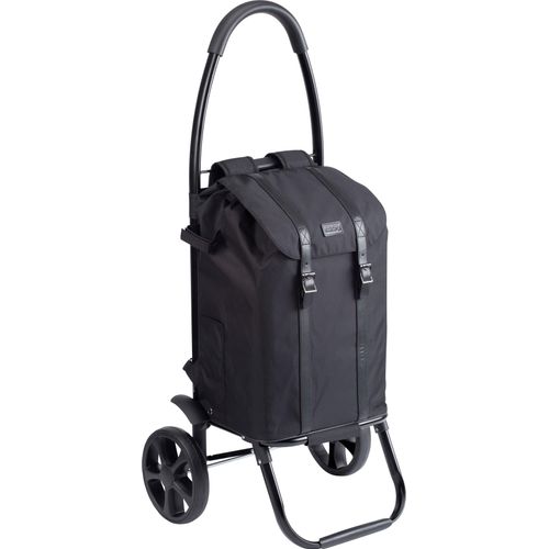 MEISTER Einkaufstrolley "Black Edition - Separater" Einkaufskörbe 45 Liter, Einkaufstrolley und Rucksack in einem schwarz