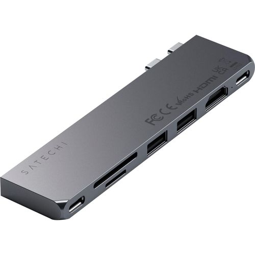 SATECHI Laptop-Adapter "USB-C Pro Hub Slim Adapter" Adapter grau